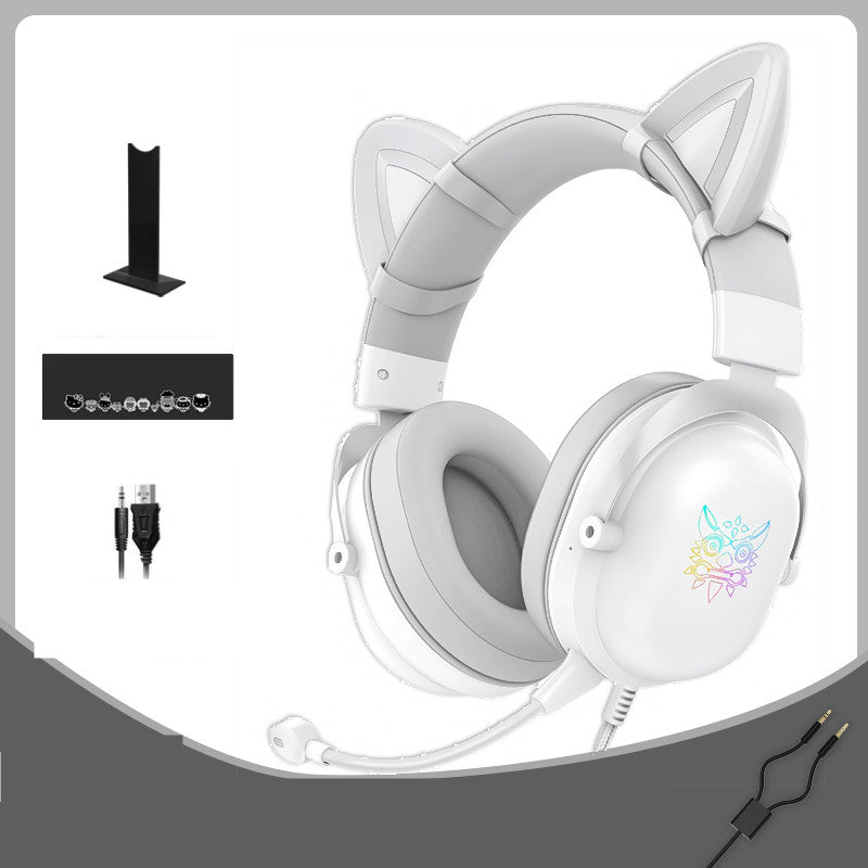 Experience Ultimate Gaming Comfort with Our Cute Girls Wired Head-Mounted Headset