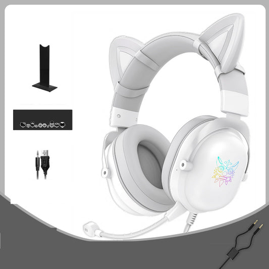 Experience Ultimate Gaming Comfort with Our Cute Girls Wired Head-Mounted Headset