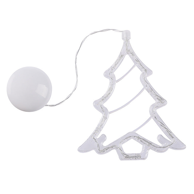 Illuminate Your Holidays with Our Christmas LED Suction Cup Chandelier Featuring Santa, Elk, and Snowman Designs - Perfect for Window Decor!