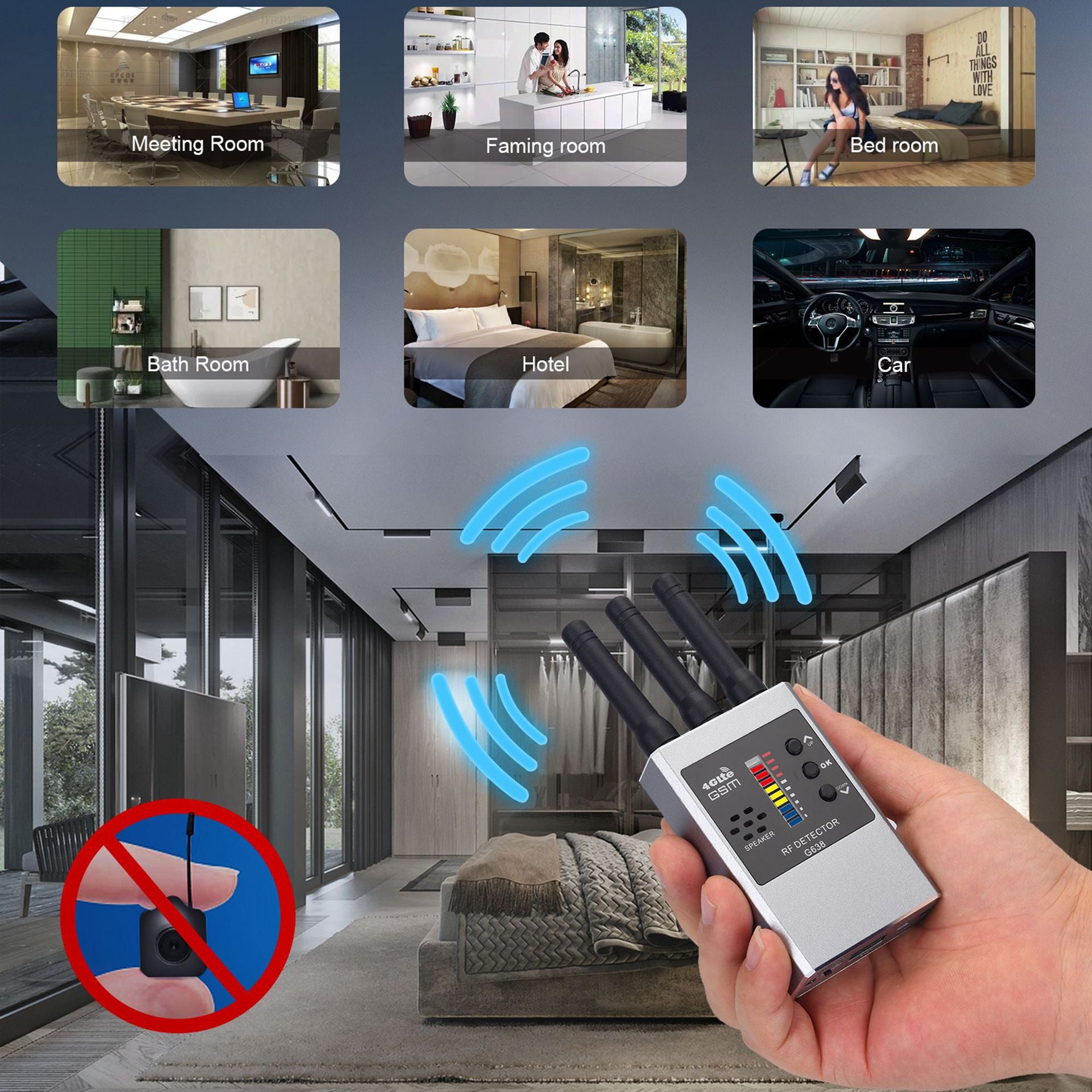 Advanced RF Bug Detector & Hidden Camera Finder - Ultimate Anti-Spy Solution
