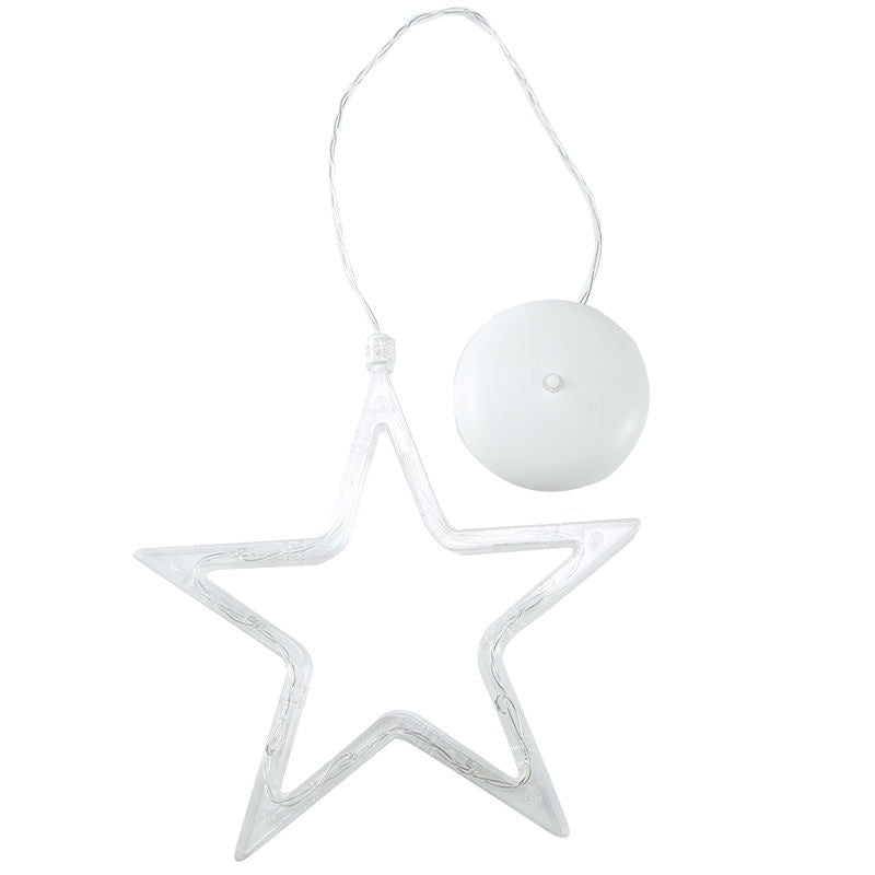 Illuminate Your Holidays with Our Christmas LED Suction Cup Chandelier Featuring Santa, Elk, and Snowman Designs - Perfect for Window Decor!