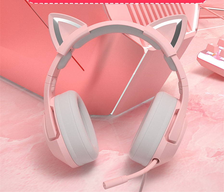 Experience Ultimate Gaming Comfort with Our Cute Girls Wired Head-Mounted Headset