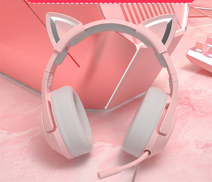 Experience Ultimate Gaming Comfort with Our Cute Girls Wired Head-Mounted Headset