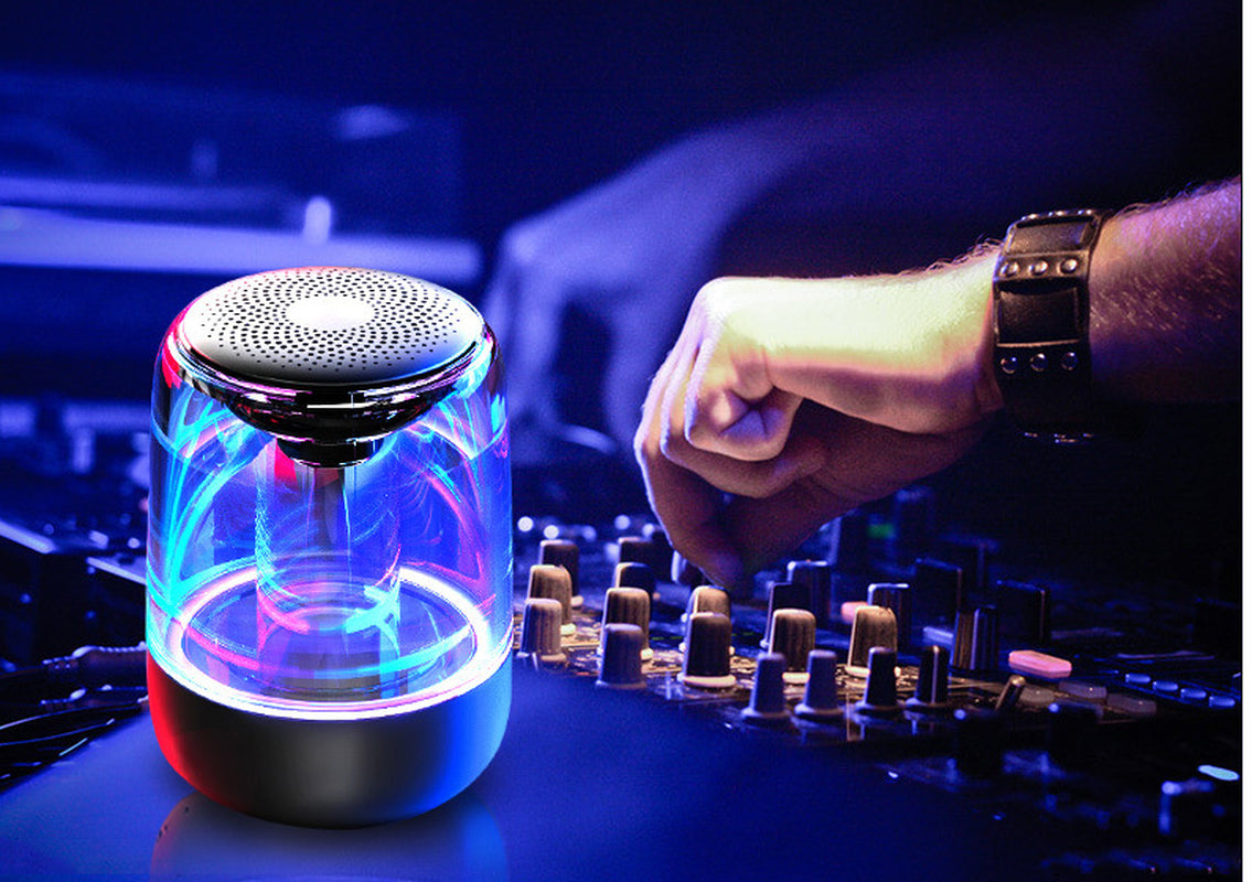 Experience Powerful Sound Anywhere with Our Portable Bluetooth Speaker - Features Colorful LED Lights and Built-in Radio