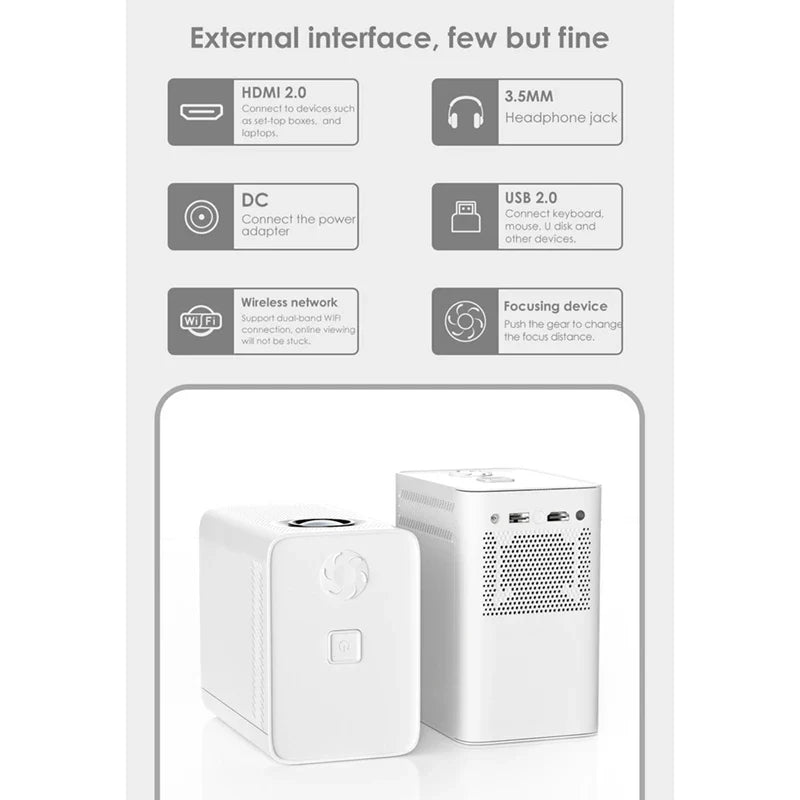 Experience Home Entertainment Like Never Before with the Portable LED Smart Projector - Your Ultimate Smart TV Solution!