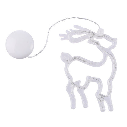 Illuminate Your Holidays with Our Christmas LED Suction Cup Chandelier Featuring Santa, Elk, and Snowman Designs - Perfect for Window Decor!