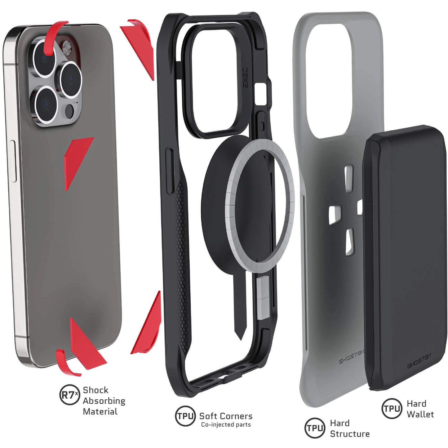 Elevate Your Style with the EXEC iPhone 15 Series MagSafe Wallet Case – Ultimate Protection and Convenience