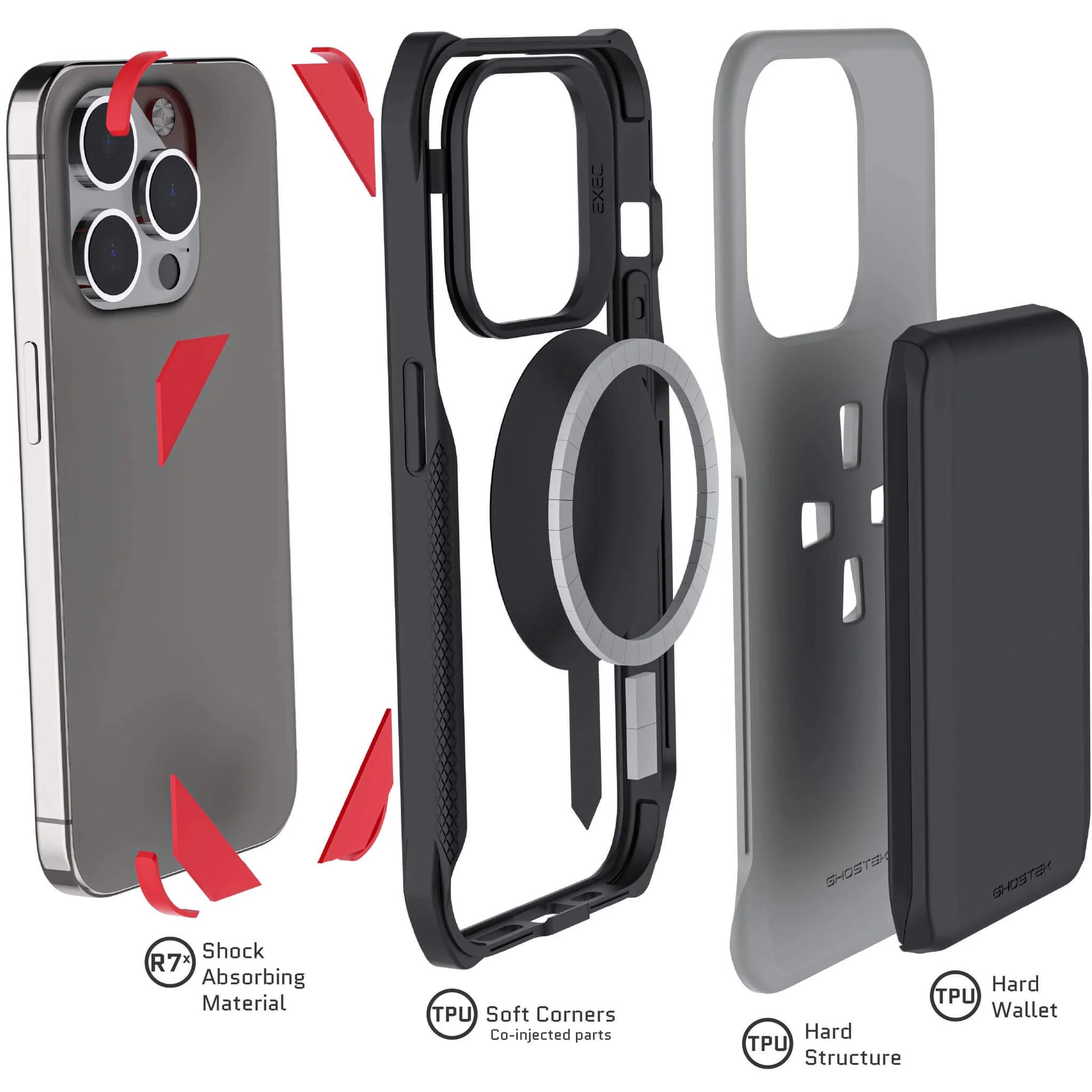 Elevate Your Style with the EXEC iPhone 15 Series MagSafe Wallet Case – Ultimate Protection and Convenience