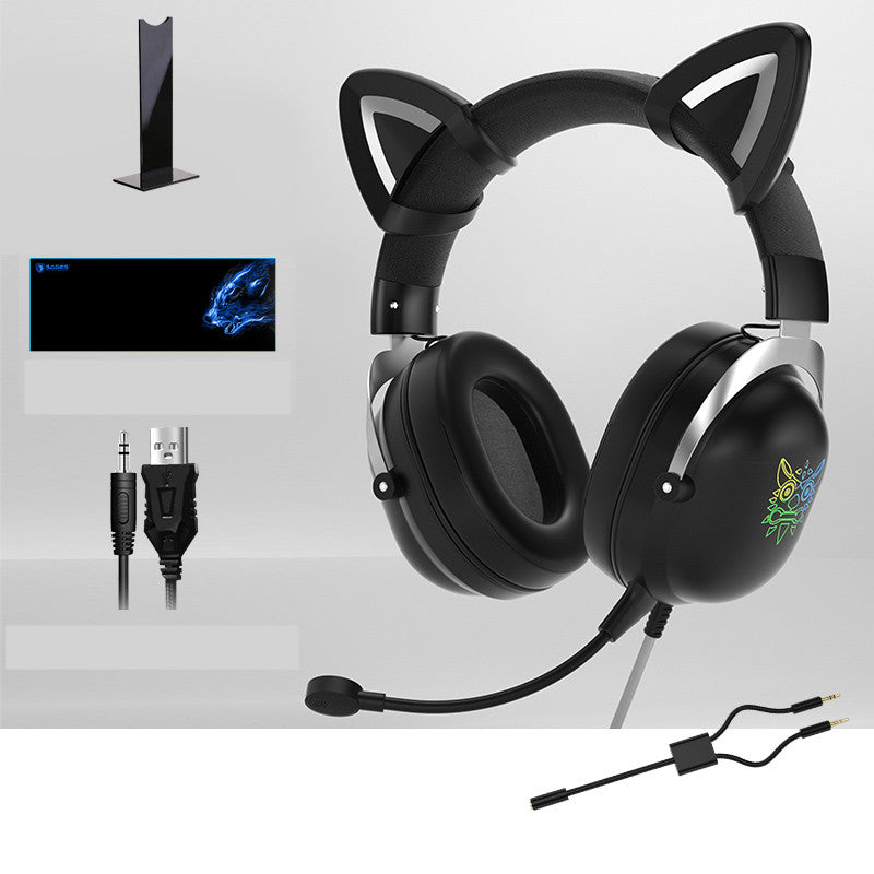 Experience Ultimate Gaming Comfort with Our Cute Girls Wired Head-Mounted Headset