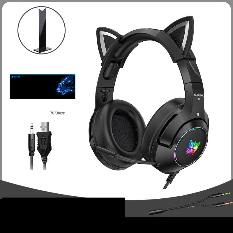 Experience Ultimate Gaming Comfort with Our Cute Girls Wired Head-Mounted Headset