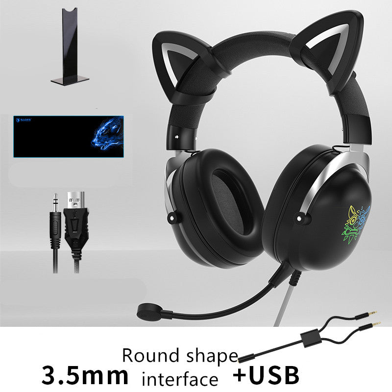 Experience Ultimate Gaming Comfort with Our Cute Girls Wired Head-Mounted Headset
