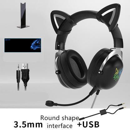 Experience Ultimate Gaming Comfort with Our Cute Girls Wired Head-Mounted Headset