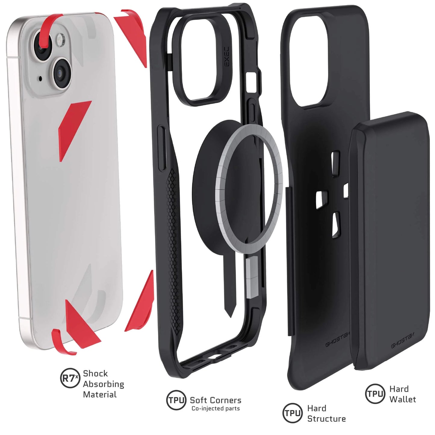 Elevate Your Style with the EXEC iPhone 15 Series MagSafe Wallet Case – Ultimate Protection and Convenience