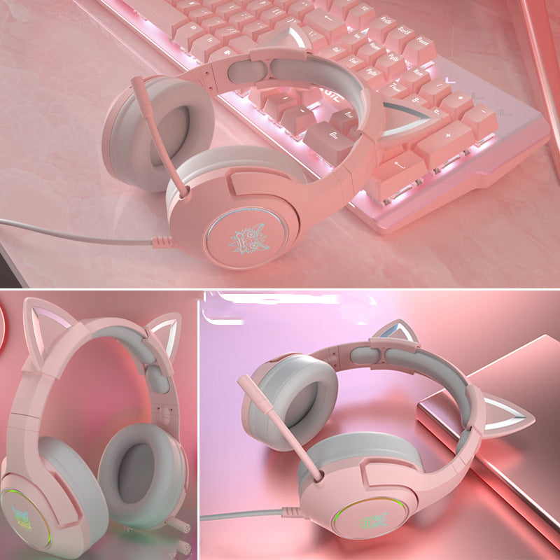 Experience Ultimate Gaming Comfort with Our Cute Girls Wired Head-Mounted Headset