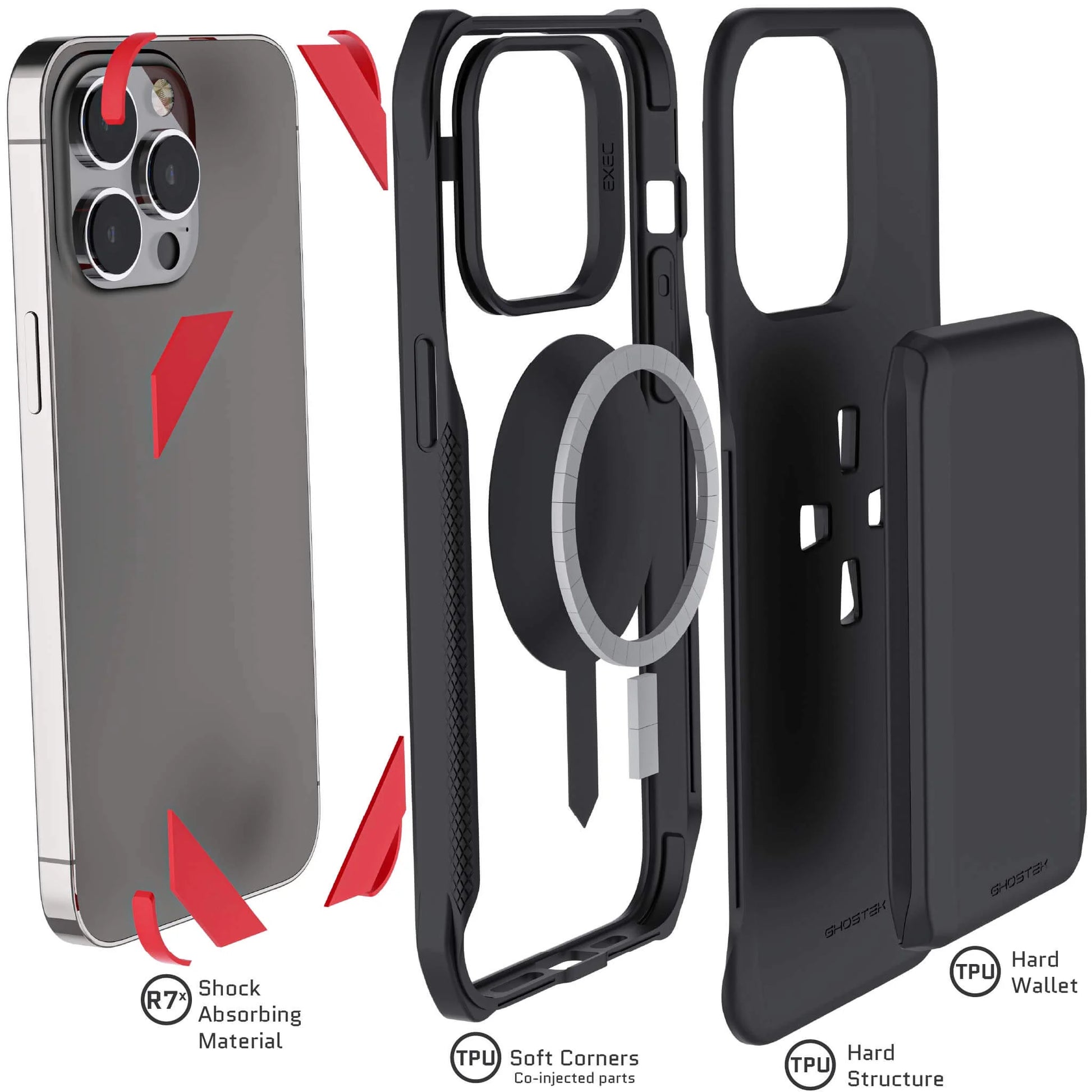 Elevate Your Style with the EXEC iPhone 15 Series MagSafe Wallet Case – Ultimate Protection and Convenience
